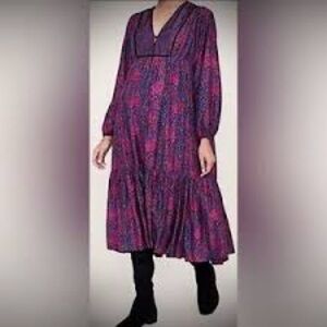 Hatch Women's Long Sleeve Floral The Addison Dress Maxi Maternity dress boho